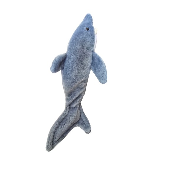 Ty Beanie Baby Crunch the Shark Blue Plush Stuffed Animal 1996 Vintage Toy - Picture 3 of 6